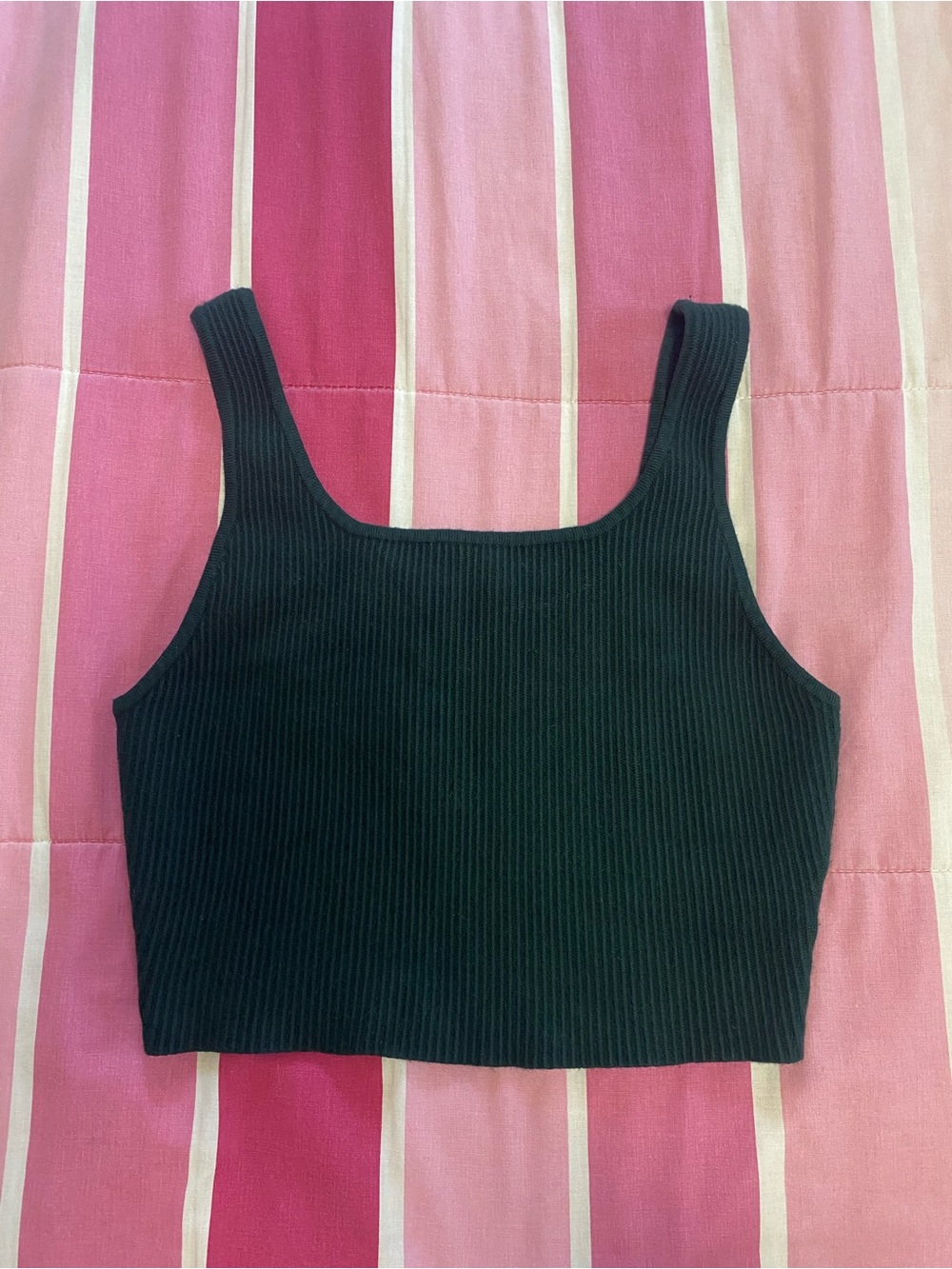 House of Harlow Cropped Ribbed Tank, Size M